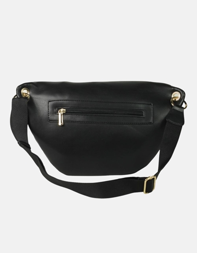 Εικόνα της Crossbody τσαντάκι με καπιτονέ μοτίβο Μαύρο