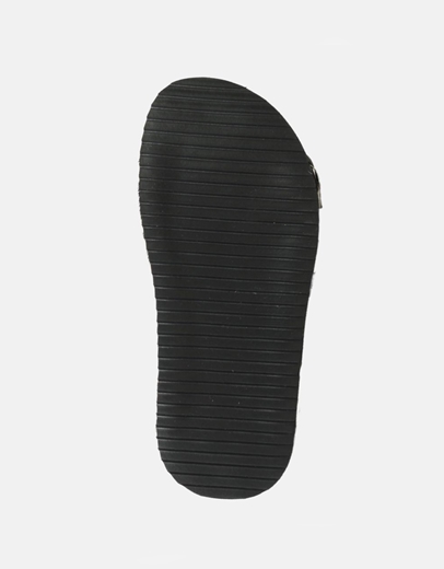 Εικόνα της Δερμάτινα Σανδάλια Animal print Ελληνικής κατασκευής Λευκό/Μαύρο