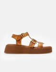 Εικόνα από Δερμάτινα σανδάλια flatforms Ταμπά