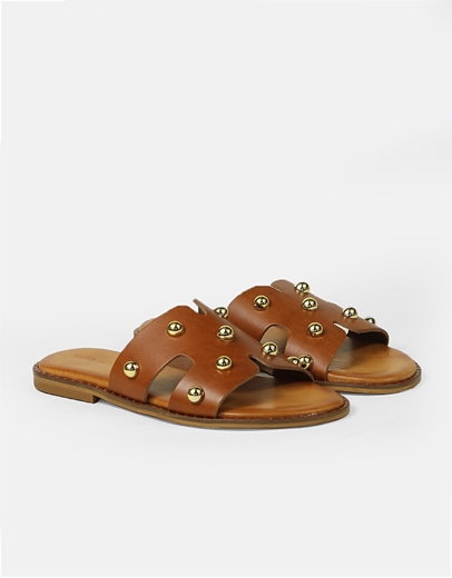 Εικόνα της Σανδάλια Ελληνικής κατασκευής με φάσα και μεταλλικά στοιχεία Ταμπά