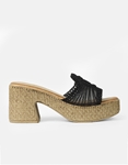 Εικόνα από Boho mules με σχέδιο από δαντέλα Μαύρο