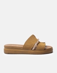 Εικόνα από Δερμάτινα flatforms Ελληνικής κατασκευής  με strass Ταμπά