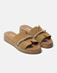 Εικόνα από Δερμάτινα flatforms Ελληνικής κατασκευής  με strass Ταμπά