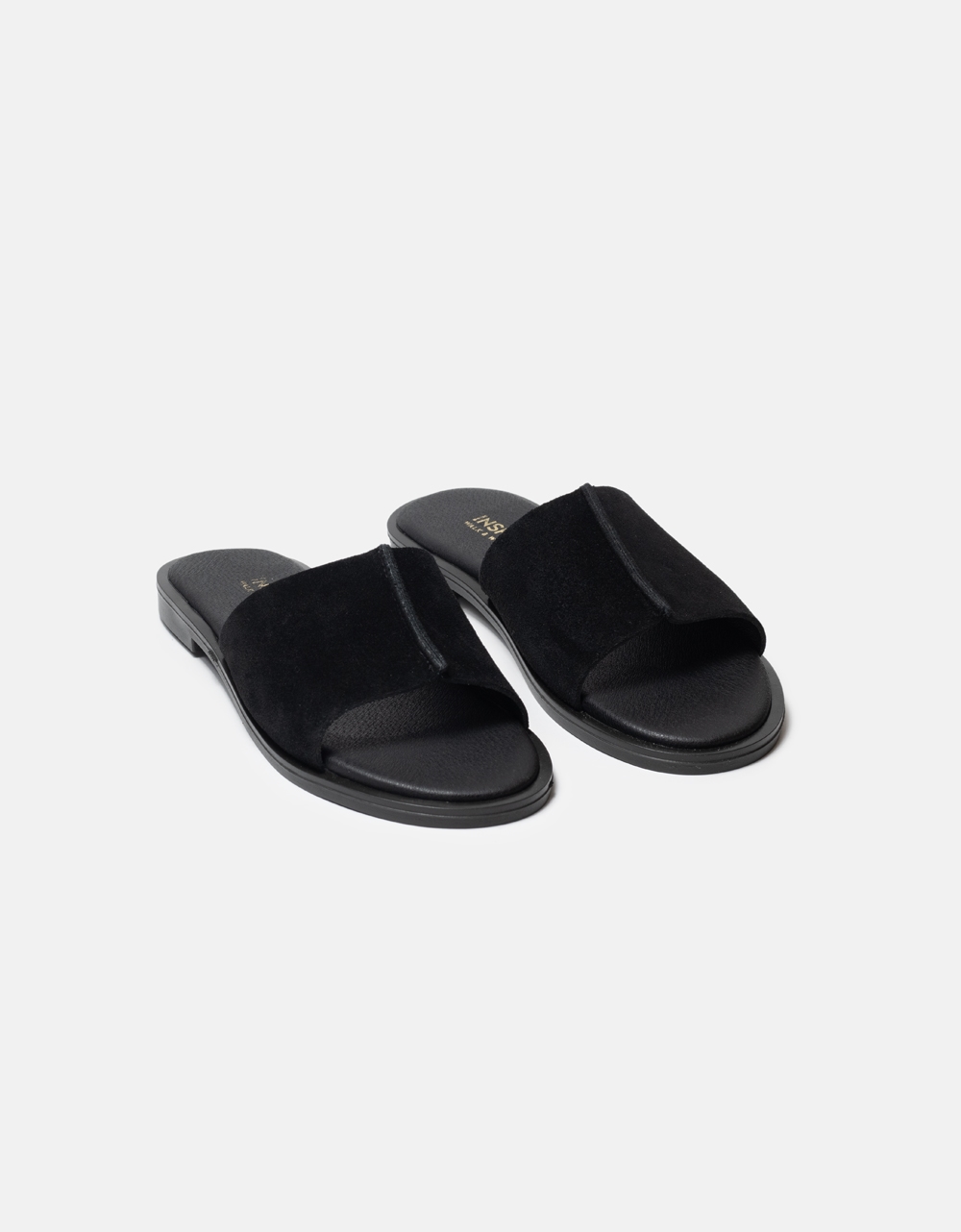 Εικόνα από Δερμάτινα σανδάλια Ελληνικής κατασκευής με φαρδιά φάσα Μαύρο