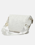 Εικόνα από Crossbody τσαντάκι με μοτίβο μαιάνδρου Λευκό