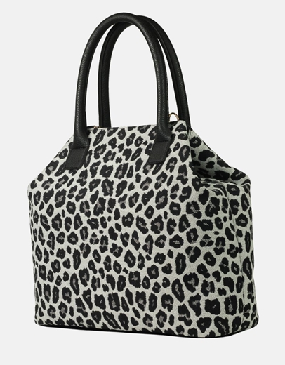 Εικόνα της Χειροποίητη τσάντα χειρός με μαίανδρο Μαύρο/Λευκό