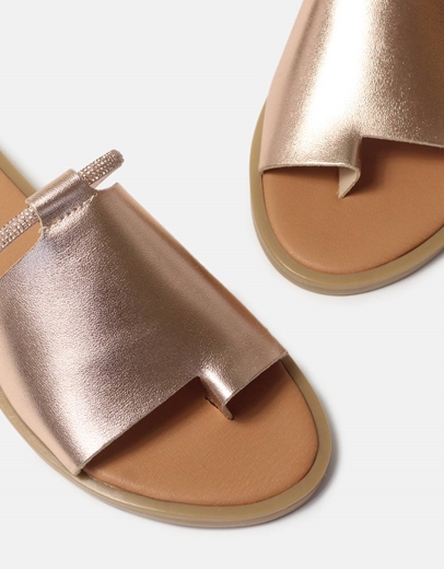 Εικόνα της Σανδάλια Ελληνικής κατασκευής με φάσα και strass Χαλκός