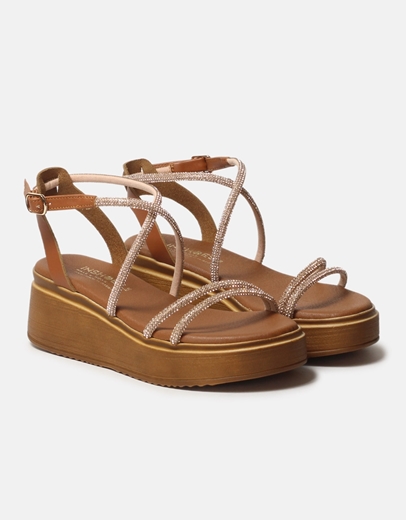 Εικόνα της Flatforms μονόχρωμα Ελληνικής κατασκευής από γνήσιο δέρμα Χαλκός