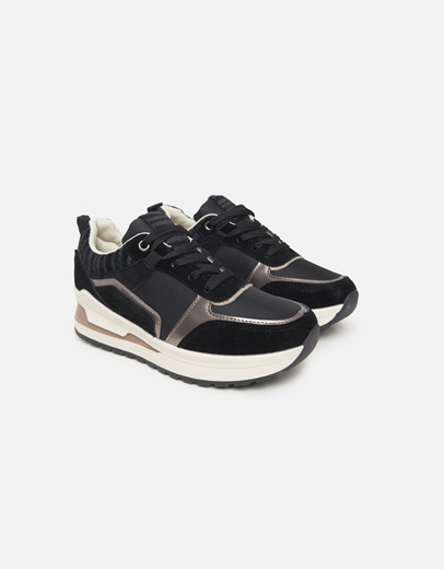 Εικόνα της Sneakers με animal print λεπτομέρειες Μαύρο