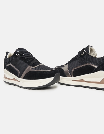 Εικόνα της Sneakers με animal print λεπτομέρειες Μαύρο