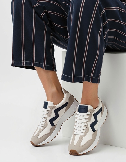 Εικόνα της Γυναικεία sneakers με συνδυασμούς χρωμάτων Γκρι