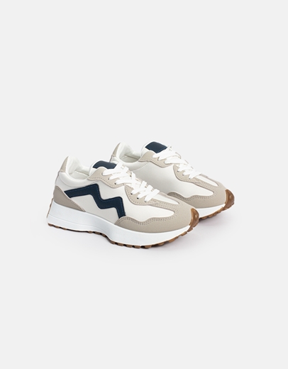 Εικόνα της Γυναικεία sneakers με συνδυασμούς χρωμάτων Γκρι
