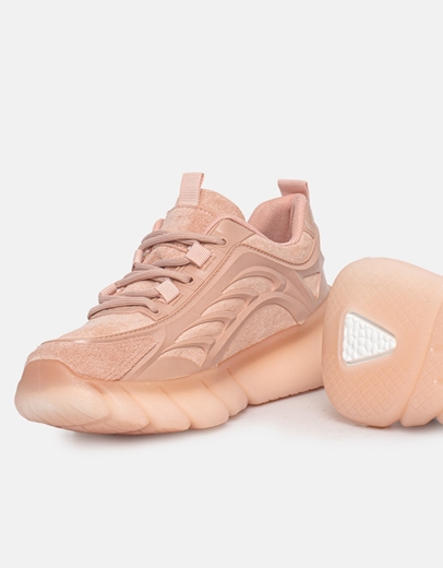 Εικόνα της Γυναικεία sneakers με κυματιστή σόλα Ροζ