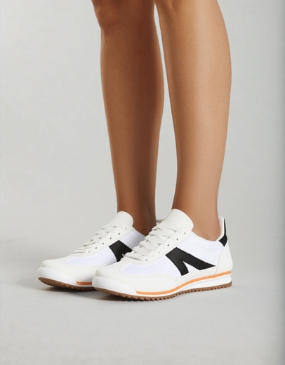 Εικόνα της Γυναικεία sneakers σε απλή γραμμή Λευκό