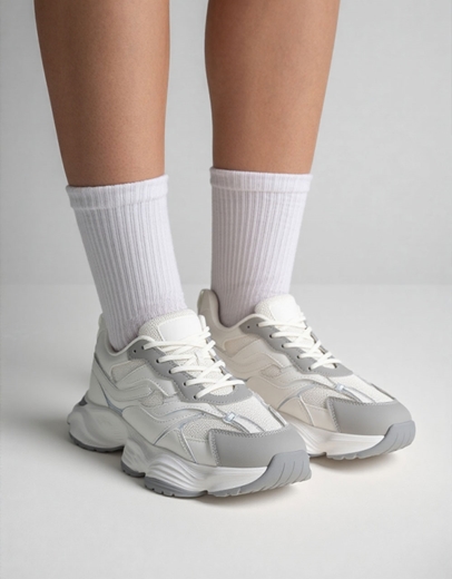 Εικόνα της Γυναικεία sneakers με chunky σόλα Λευκό