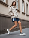 Εικόνα από Γυναικεία sneakers με chunky σόλα Ασημί