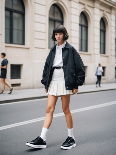 Εικόνα της Γυναικεία sneakers με διακοσμητικό φτερό στο πλάι Μαύρο