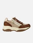 Εικόνα από Γυναικεία sneakers με διπλή σόλα και διακοσμητικό φερμουάρ Καφέ