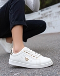Εικόνα από Basic sneakers με διακοσμητικό από strass Λεοπάρ