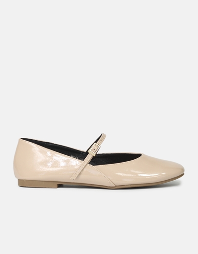 Εικόνα της Mary Jane basic λουστρίνι μπαλαρίνες Nude