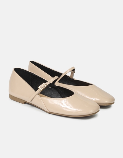Εικόνα της Mary Jane basic λουστρίνι μπαλαρίνες Nude