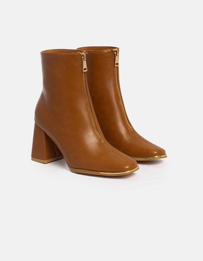 Εικόνα της Μποτάκια με φερμουάρ και μεταλλική λεπτομέρεια Ταμπά