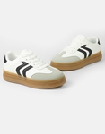 Εικόνα από Sneakers δίσολα με γραμμικό σχέδιο στο πλάι Λευκό