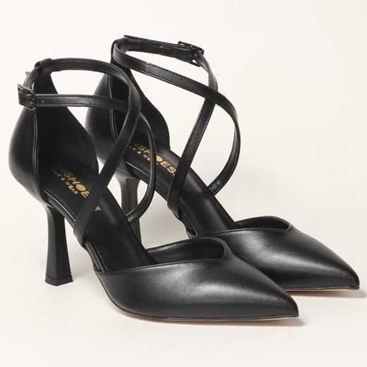 Εικόνα της Γόβες Ελληνικής κατασκευής με διπλή μπαρέτα Μαύρο