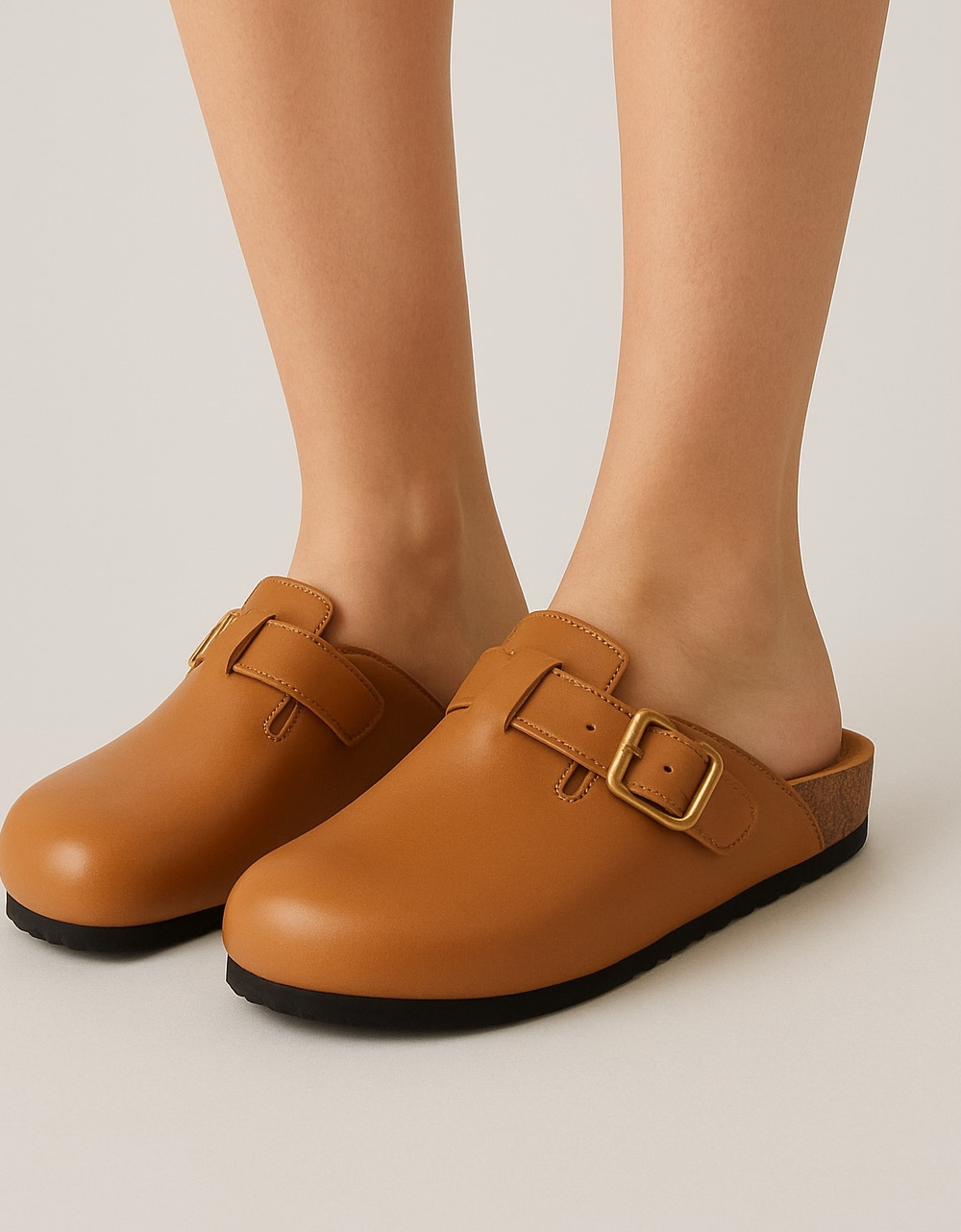 Εικόνα από Clogs μονόχρωμα με διακοσμητικό τοκά Ταμπά