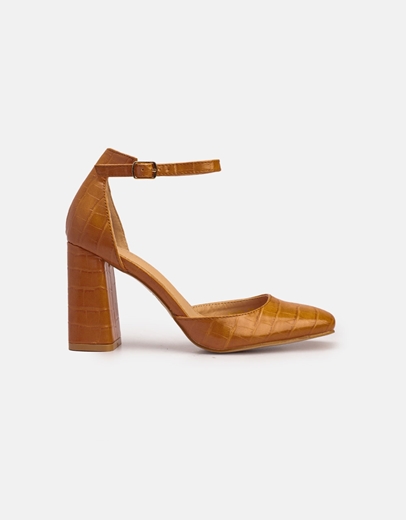 Εικόνα της Γυναικείες γόβες κροκό με μπαρέτα Ταμπά