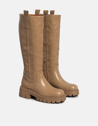 Εικόνα της Μονόχρωμες μπότες με φερμουάρ Πούρο