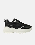 Εικόνα από Γυναικεία sneakers σε απλή γραμμή με chunky σόλα Μαύρο