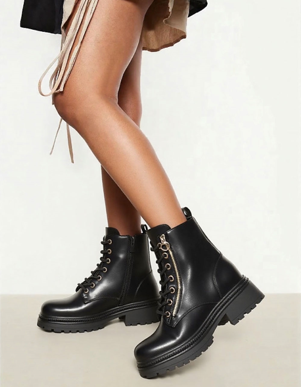 Εικόνα από Γυναικεία αρβυλάκια με διπλό φερμουάρ Μαύρο