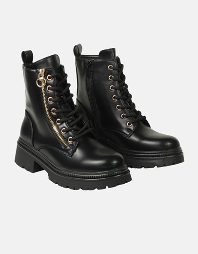 Εικόνα της Γυναικεία αρβυλάκια με διπλό φερμουάρ Μαύρο