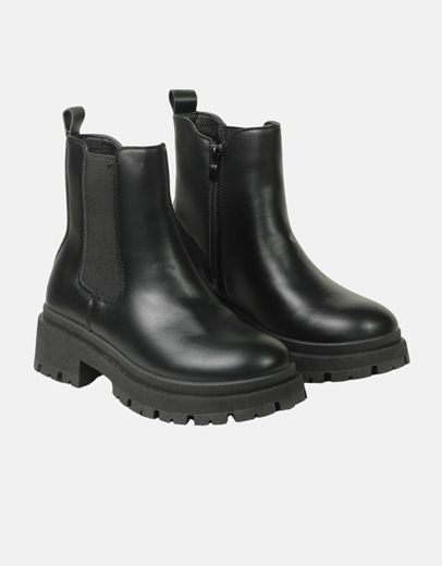 Εικόνα της Chelsea μονόχρωμα μποτάκια με chunky σόλα Μαύρο