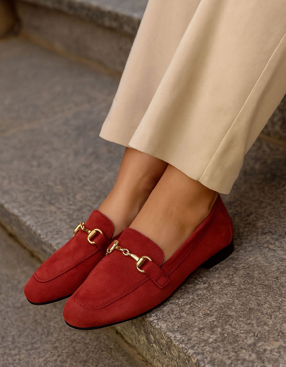 Εικόνα από Δερμάτινα loafers Ελληνικής κατασκευής με ανατομικό πάτο Μπορντώ