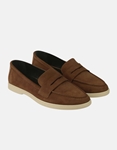 Εικόνα από Δερμάτινα loafers Ελληνικής κατασκευής με ανατομικό πάτο Καφέ