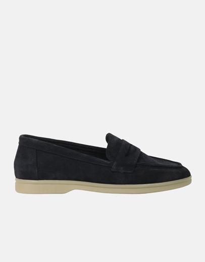 Εικόνα της Δερμάτινα loafers Ελληνικής κατασκευής με ανατομικό πάτο Μπλε