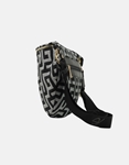 Εικόνα από Crossbody χειροποίητο τσαντάκι με μοτίβο μαιάνδρου Μαύρο