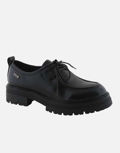 Εικόνα της Γυναικεία loafers με τρακτερωτή σόλα Μαύρο