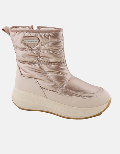 Εικόνα της Γυναικεία μποτάκια puffy με διπλή σόλα Πλατίνα
