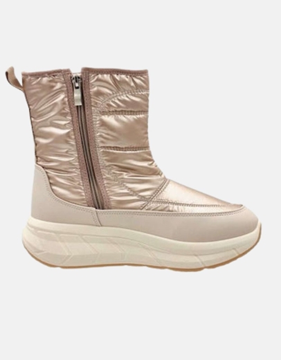 Εικόνα της Γυναικεία μποτάκια puffy με διπλή σόλα Πλατίνα