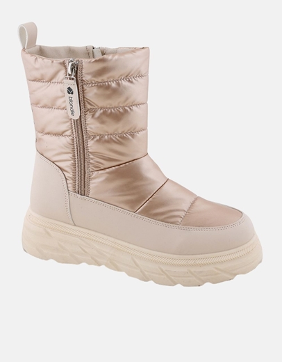 Εικόνα της Γυναικεία μποτάκια με chunky σόλα και φερμουάρ Πλατίνα