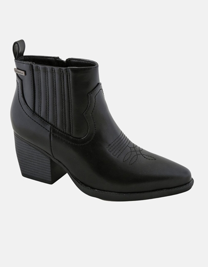 Εικόνα της Γυναικεία cowboy μποτάκια αστραγάλου Μαύρο