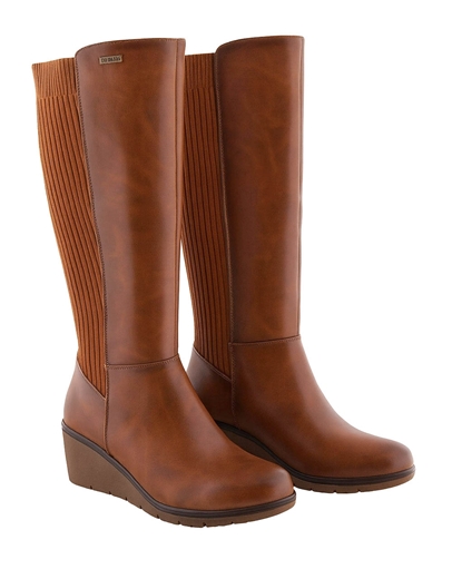 Εικόνα της Γυναικείες μπότες με λάστιχο και χαμηλό τακούνι Ταμπά