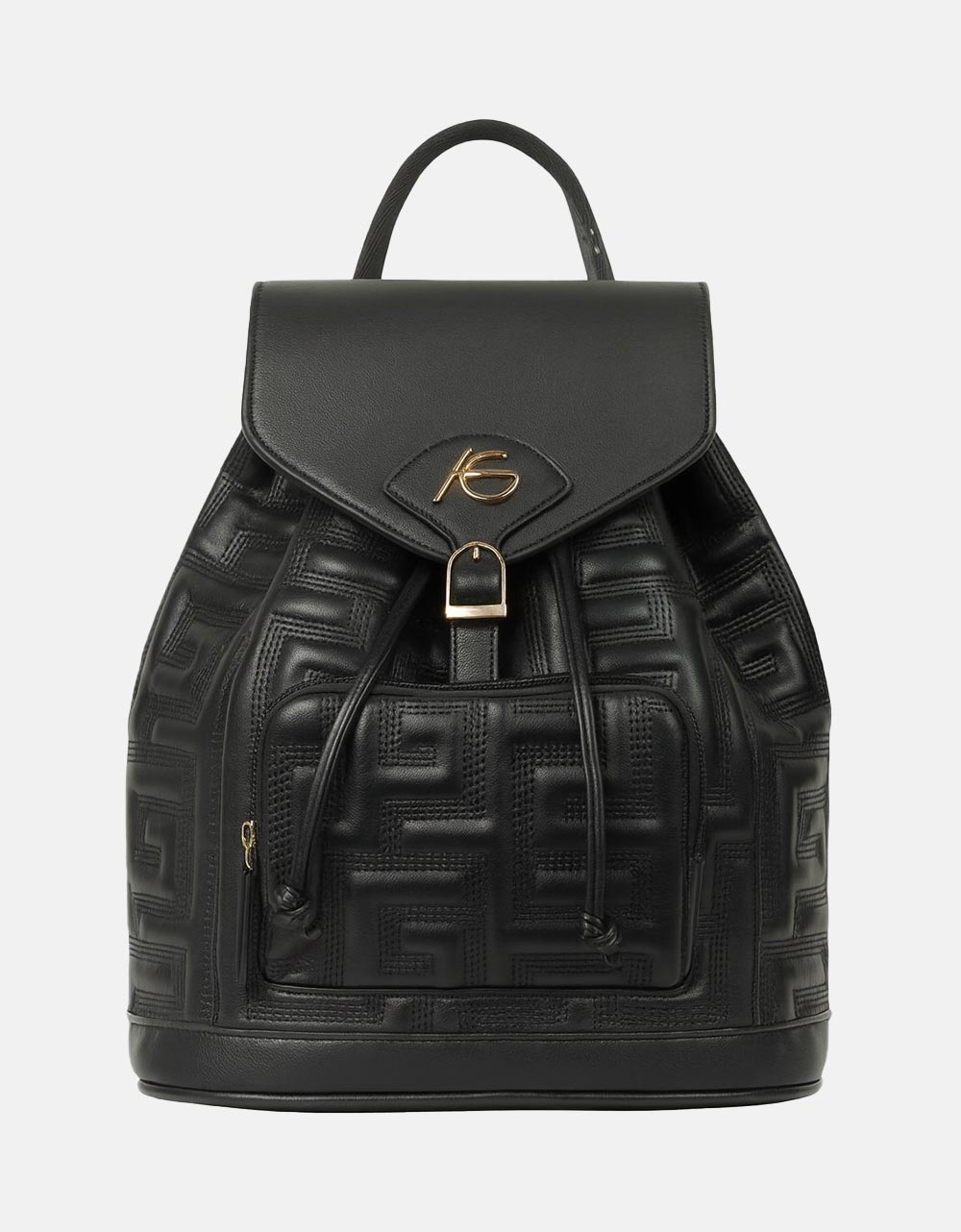 Εικόνα από Χειροποίητο σακίδιο πλάτης με μαίανδρο και μαγνητικό κλίπ Μαύρο