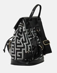 Εικόνα από Χειροποίητο σακίδιο πλάτης με μαίανδρο και μαγνητικό κλίπ Μαύρο/Λευκό