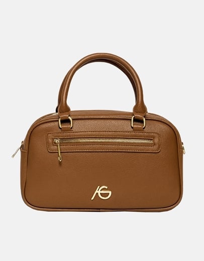 Εικόνα της Χειροποίητη τσάντα με μοτίβο μαιάνδρου και αποσπώμενο λουράκι Ταμπά