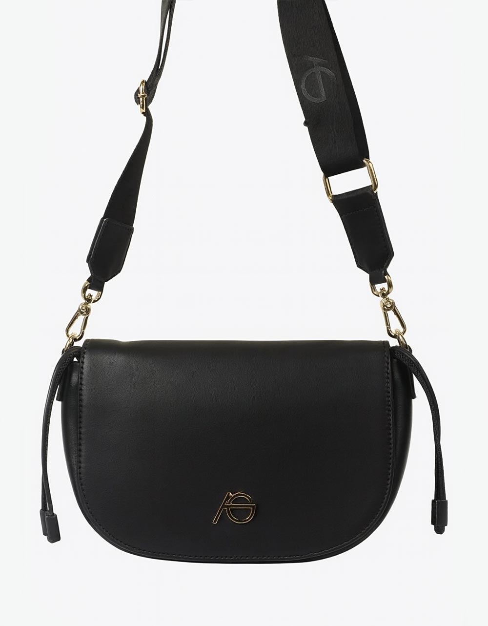 Εικόνα από Χειροποίητο τσαντάκι ώμου με μαίανδρο Μαύρο