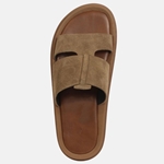 Εικόνα από Σανδάλια δερμάτινα Ελληνικής κατασκευής με δίπλη φάσα Πούρο